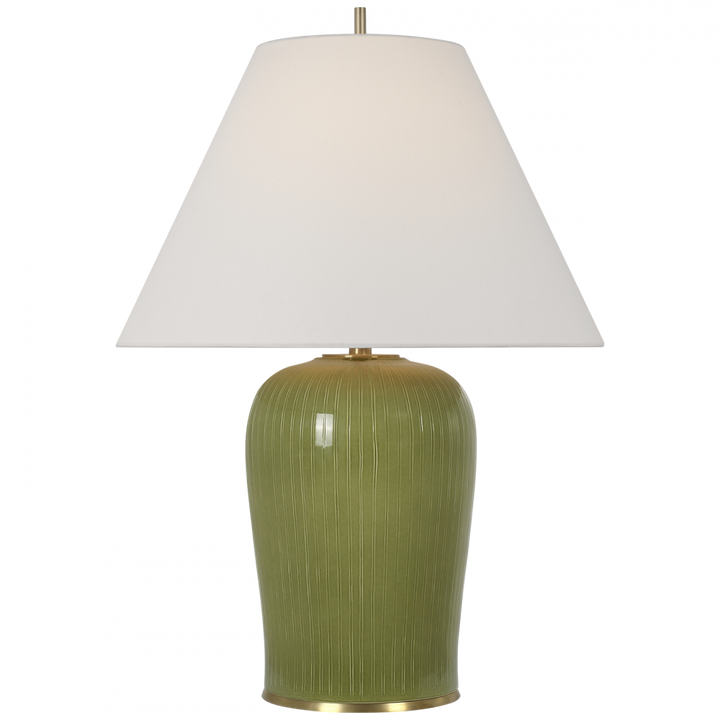 Visual Comfort Signature Opera Large Table Lamp in Light Olive