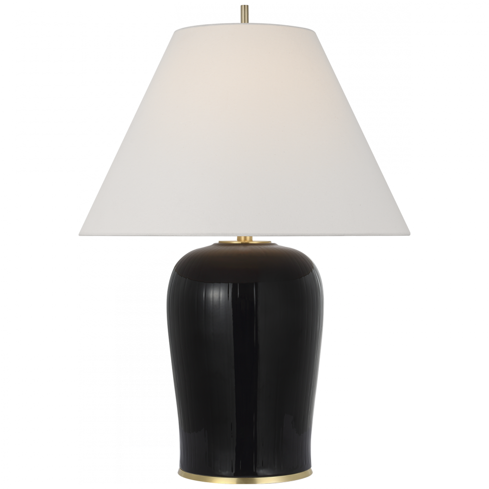 Visual Comfort Signature Opera Large Table Lamp in Raven Black