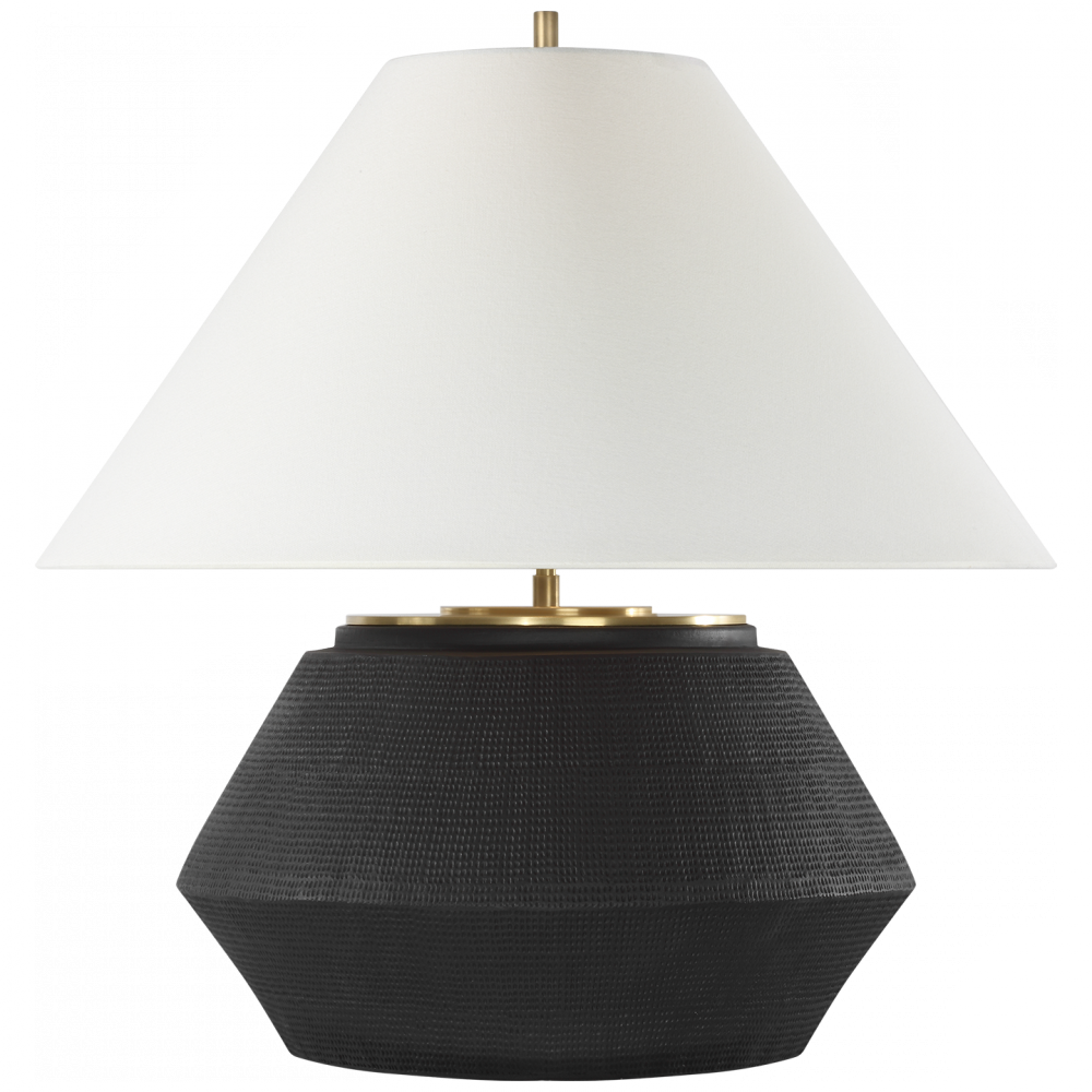 Visual Comfort Signature Aten Short Table Lamp in Shadow Black