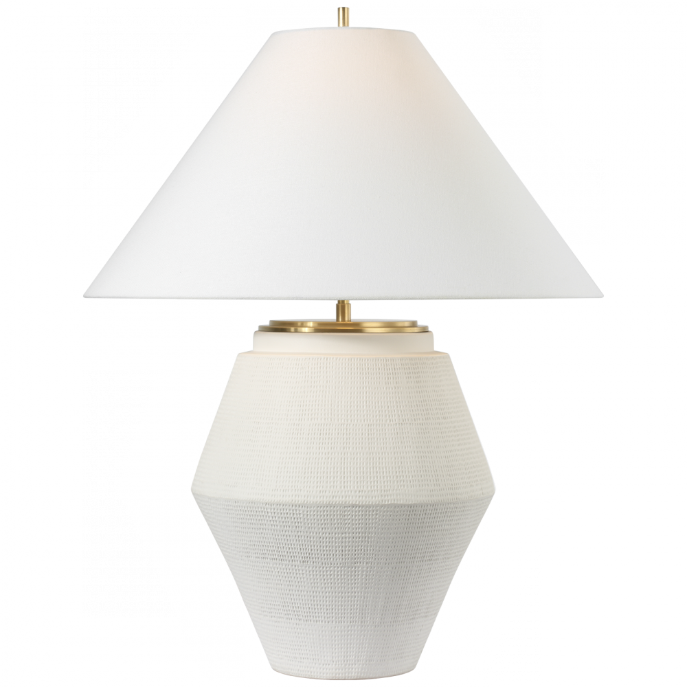 Visual Comfort Signature Aten Table Lamp in Plaster White