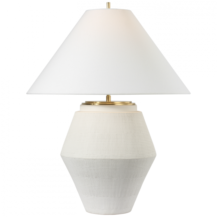 Visual Comfort Signature Aten Table Lamp in Plaster White