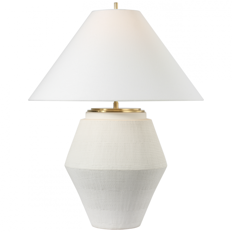 Visual Comfort Signature Aten Table Lamp in Plaster White