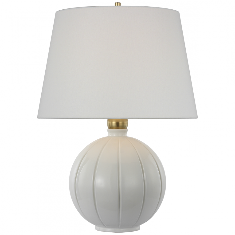 Visual Comfort Signature Ponteil Table Lamp in Crackled Ivory