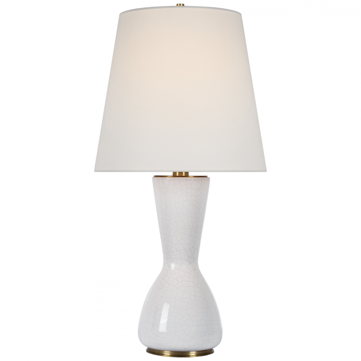 Visual Comfort Signature Jess Table Lamp in Crackled Ivory