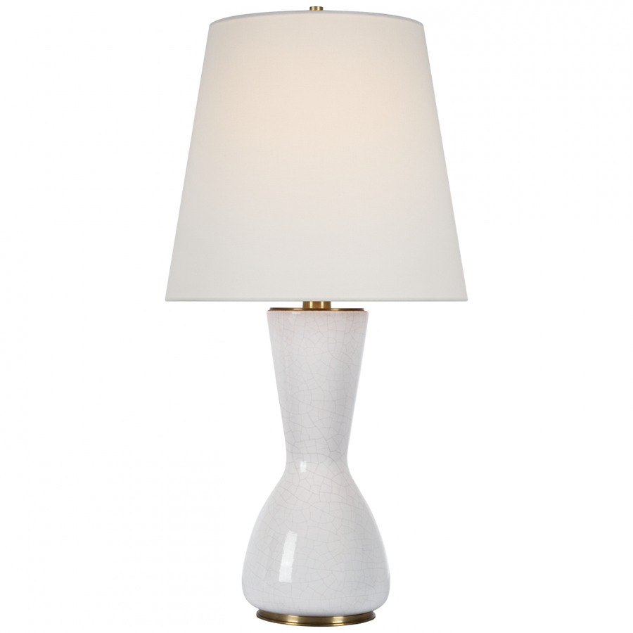 Visual Comfort Signature Jess Table Lamp in Crackled Ivory