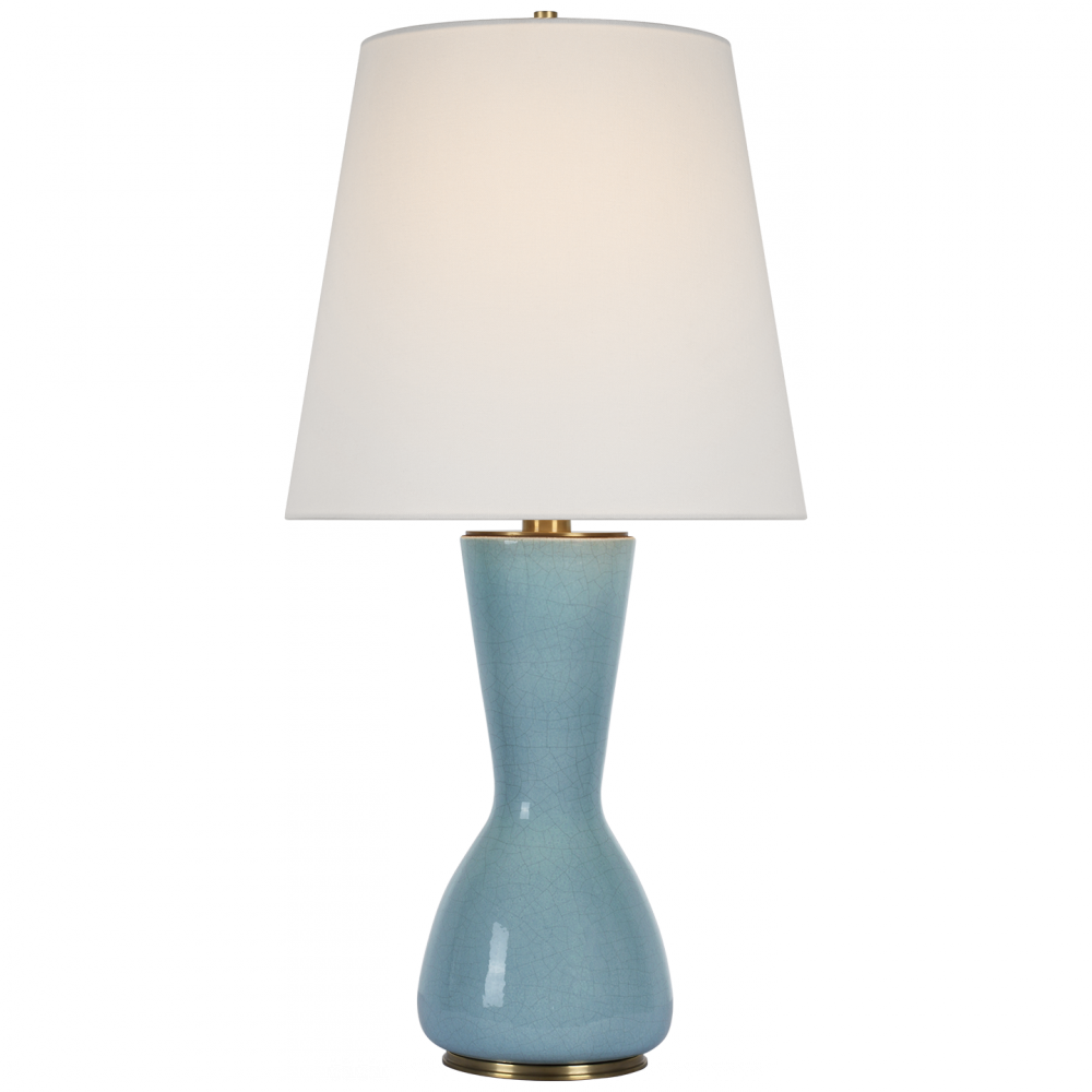 Visual Comfort Signature Jess Table Lamp in Crackled Robin