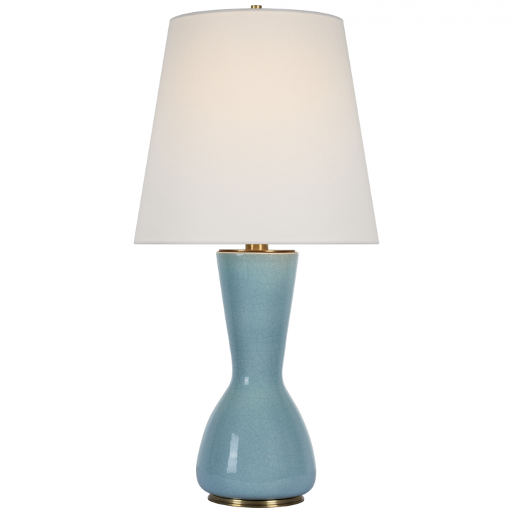 Visual Comfort Signature Jess Table Lamp in Crackled Robin