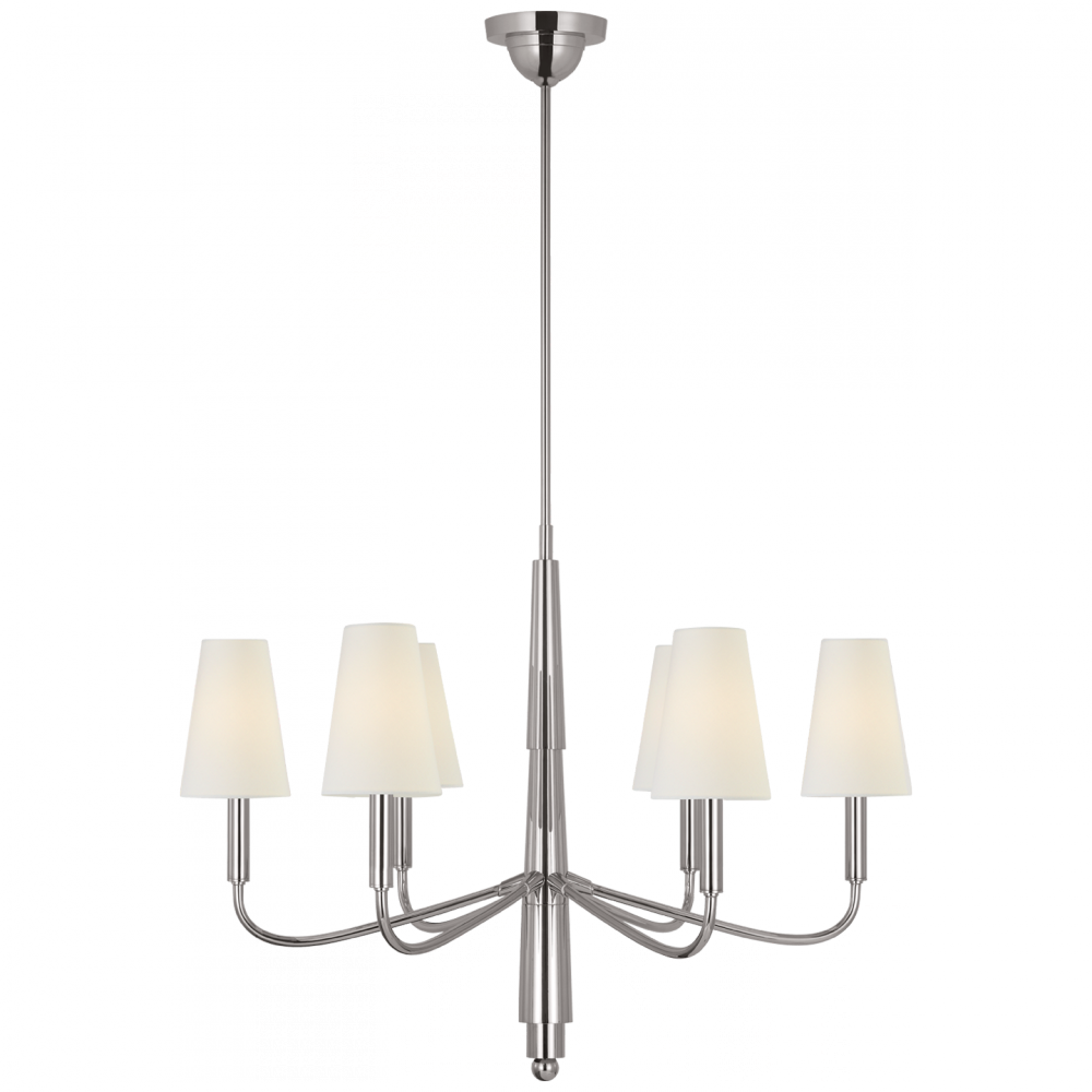 Visual Comfort Signature Farlane Chandelier in Polished Nickel
