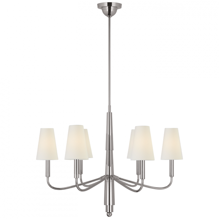 Visual Comfort Signature Farlane Chandelier in Polished Nickel