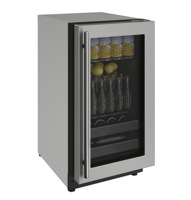 U-Line Beverage Center 18" Lock  Stainless