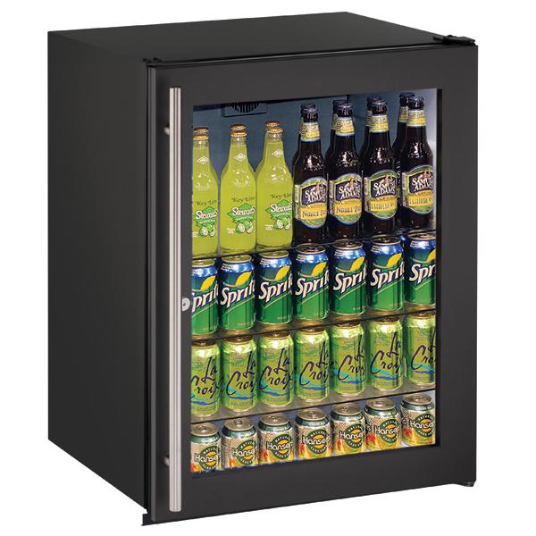 U-Line Glass Refrigerator 24" Reversible Hinge