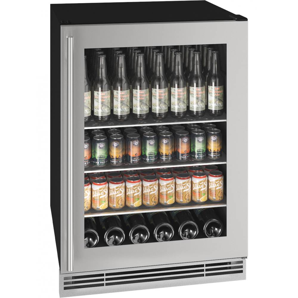 U-Line Beverage Center 24" Dual Zone Reversible Hinge