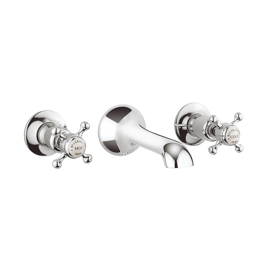 Crosswater London Belgravia Wall-mount Basin Faucet Trim with Cross Handles