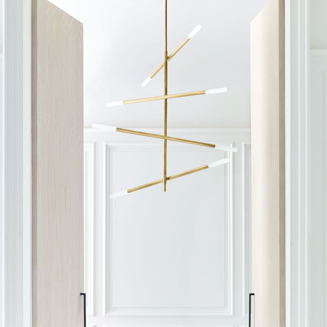Visual Comfort Signature Rousseau Tall Articulating Tube Chandelier (view 2)