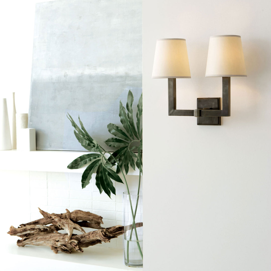 Visual Comfort Signature Square Tube Double Wall Sconce (view 2)