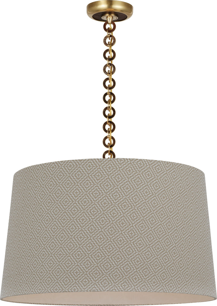 Visual Comfort Signature - SCH 5051HAB/NO-115 - LED Pendant - Evelyn - Hand-Rubbed Antique Brass and Natural Oak
