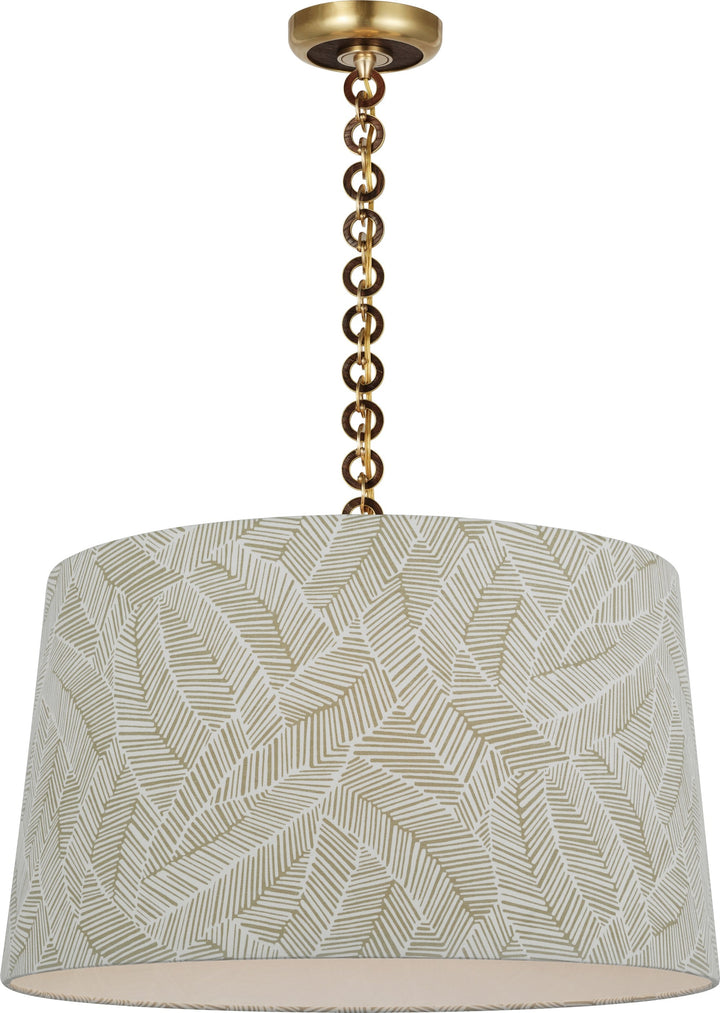 Visual Comfort Signature - SCH 5051HAB/NO-145 - LED Pendant - Evelyn - Hand-Rubbed Antique Brass and Natural Oak