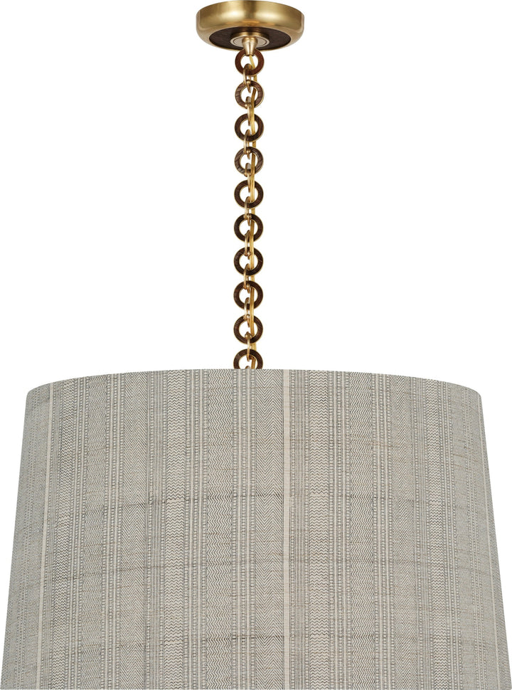 Visual Comfort Signature - SCH 5051HAB/NO-260 - LED Pendant - Evelyn - Hand-Rubbed Antique Brass and Natural Oak