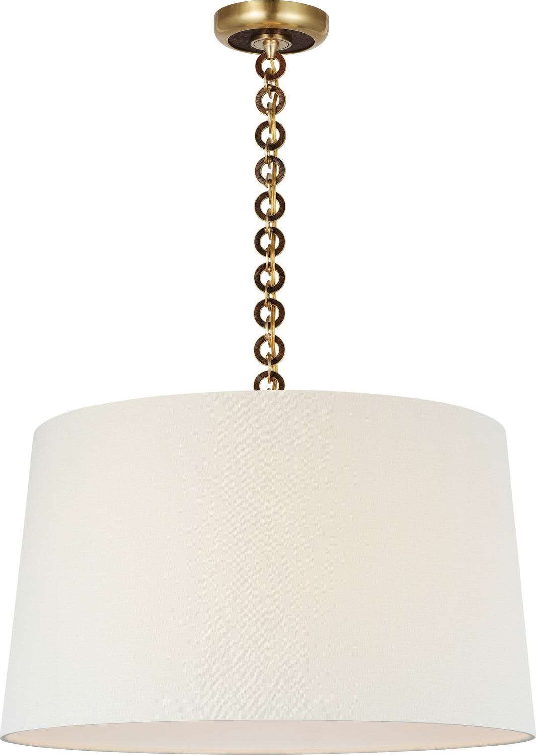 Visual Comfort Signature - SCH 5051HAB/NO-400 - LED Pendant - Evelyn - Hand-Rubbed Antique Brass and Natural Oak
