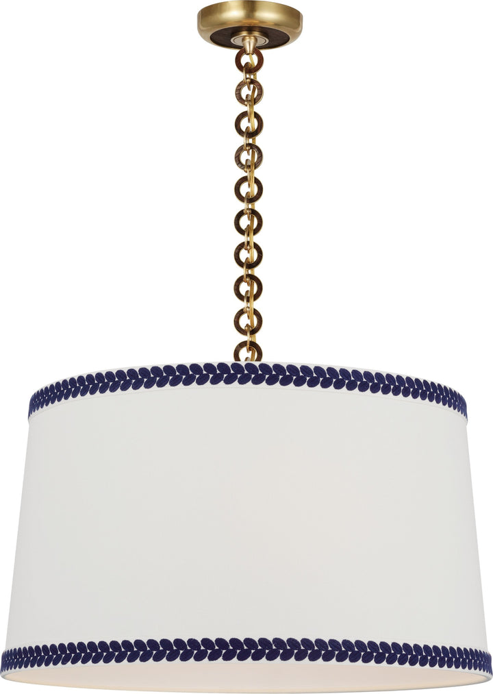 Visual Comfort Signature - SCH 5051HAB/NO-405 - LED Pendant - Evelyn - Hand-Rubbed Antique Brass and Natural Oak