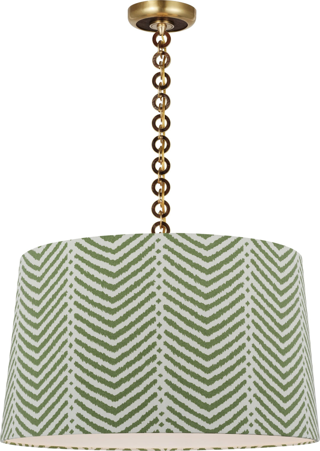 Visual Comfort Signature - SCH 5051HAB/NO-470 - LED Pendant - Evelyn - Hand-Rubbed Antique Brass and Natural Oak