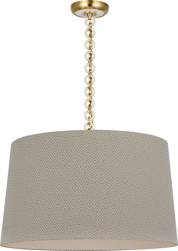 Visual Comfort Signature - SCH 5051HAB/WO-115 - LED Pendant - Evelyn - Hand-Rubbed Antique Brass and White Oak
