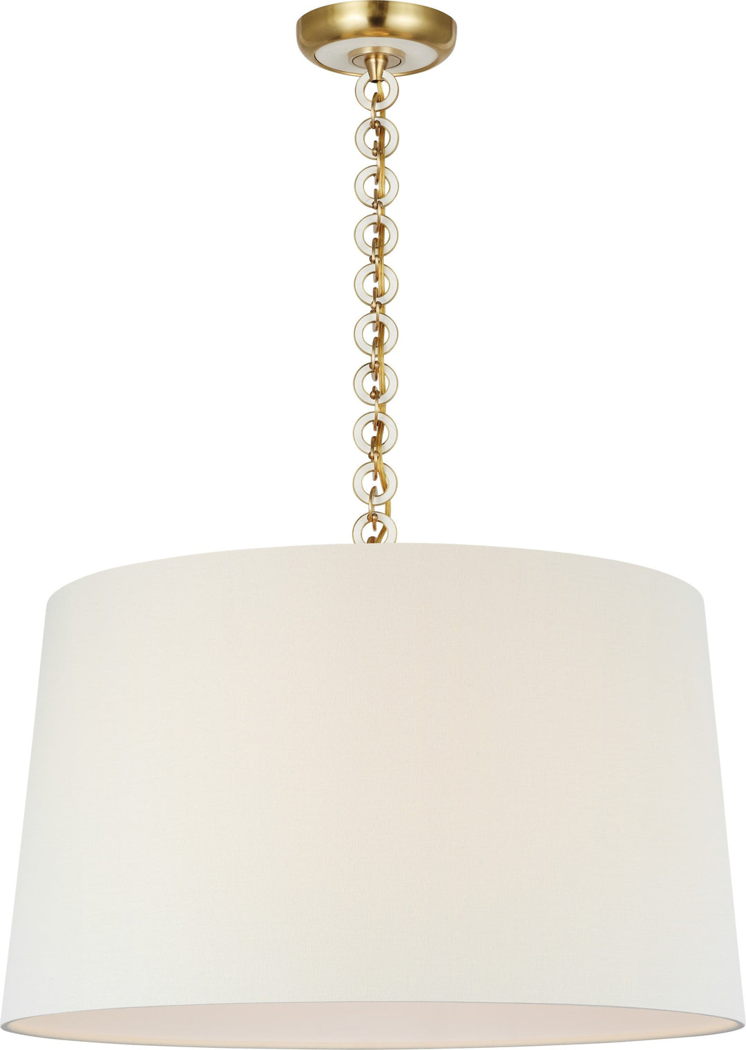 Visual Comfort Signature - SCH 5051HAB/WO-400 - LED Pendant - Evelyn - Hand-Rubbed Antique Brass and White Oak