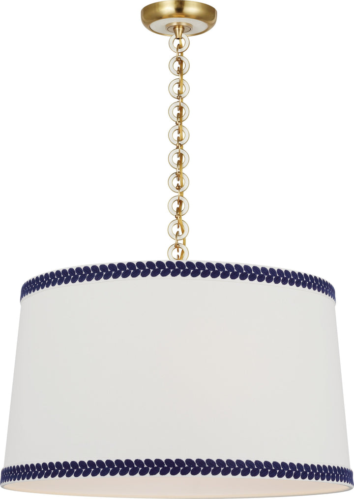 Visual Comfort Signature - SCH 5051HAB/WO-405 - LED Pendant - Evelyn - Hand-Rubbed Antique Brass and White Oak