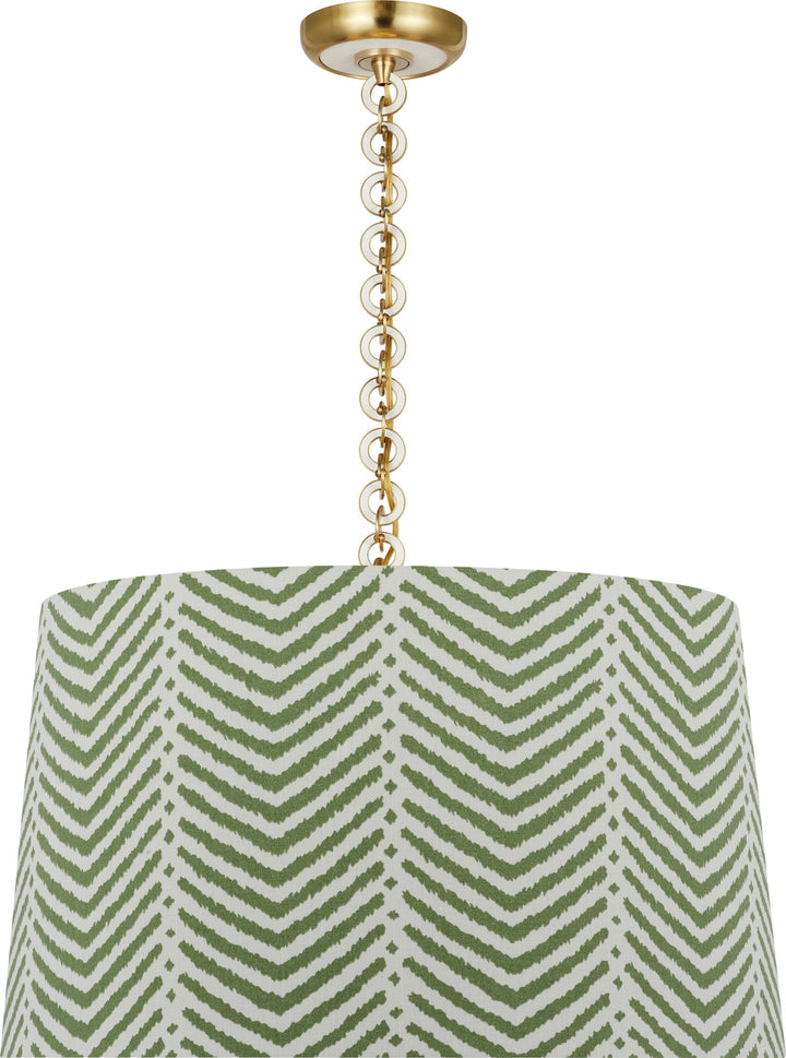 Visual Comfort Signature - SCH 5051HAB/WO-470 - LED Pendant - Evelyn - Hand-Rubbed Antique Brass and White Oak