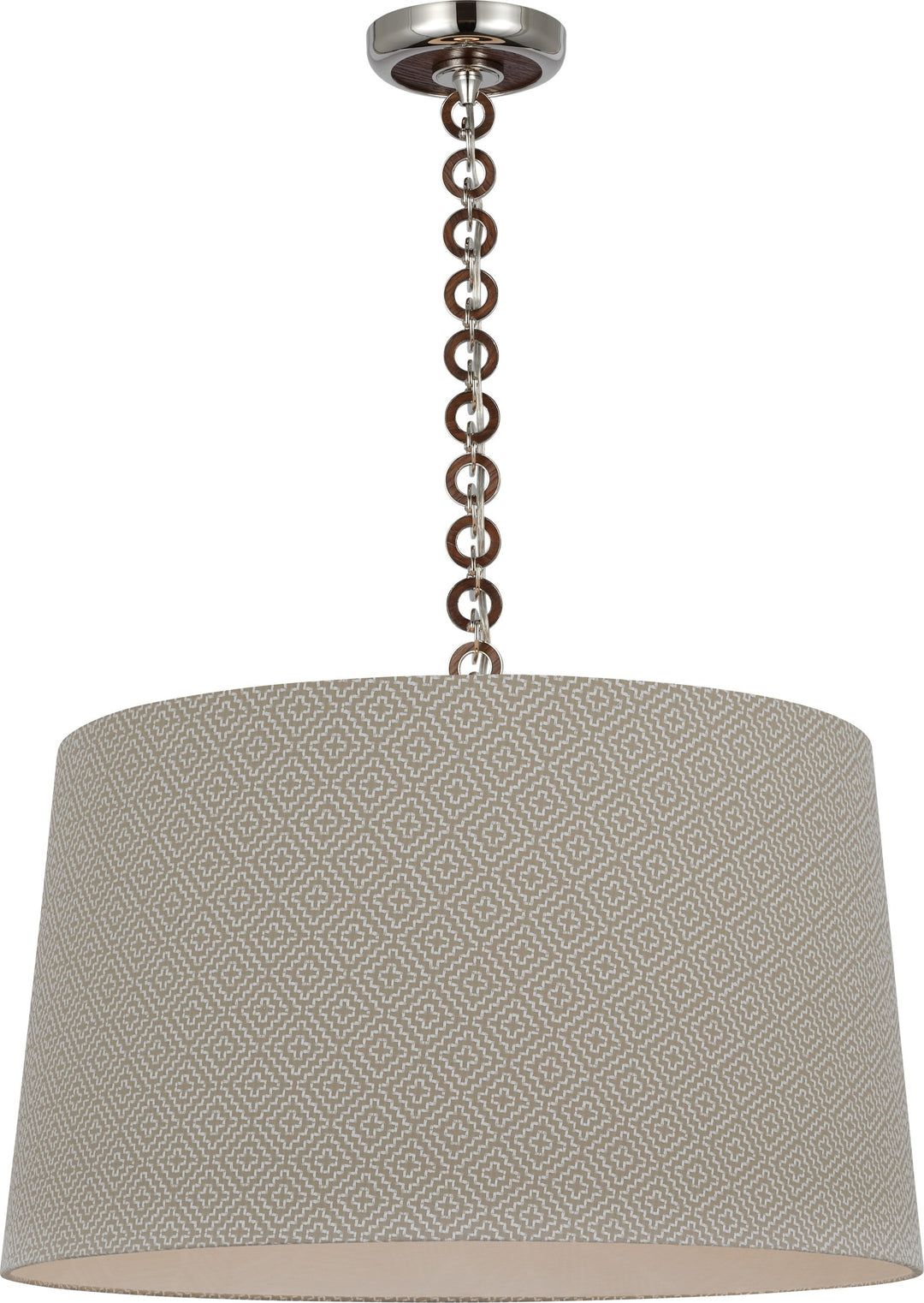 Visual Comfort Signature - SCH 5051PN/NO-115 - LED Pendant - Evelyn - Polished Nickel and Natural Oak