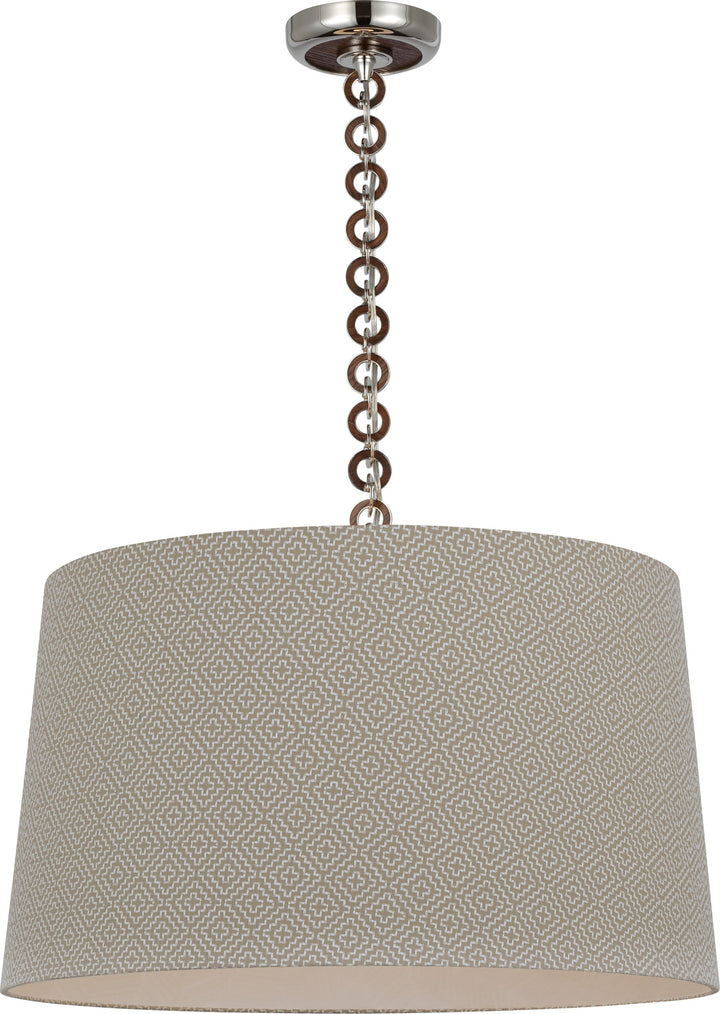 Visual Comfort Signature - SCH 5051PN/NO-115 - LED Pendant - Evelyn - Polished Nickel and Natural Oak