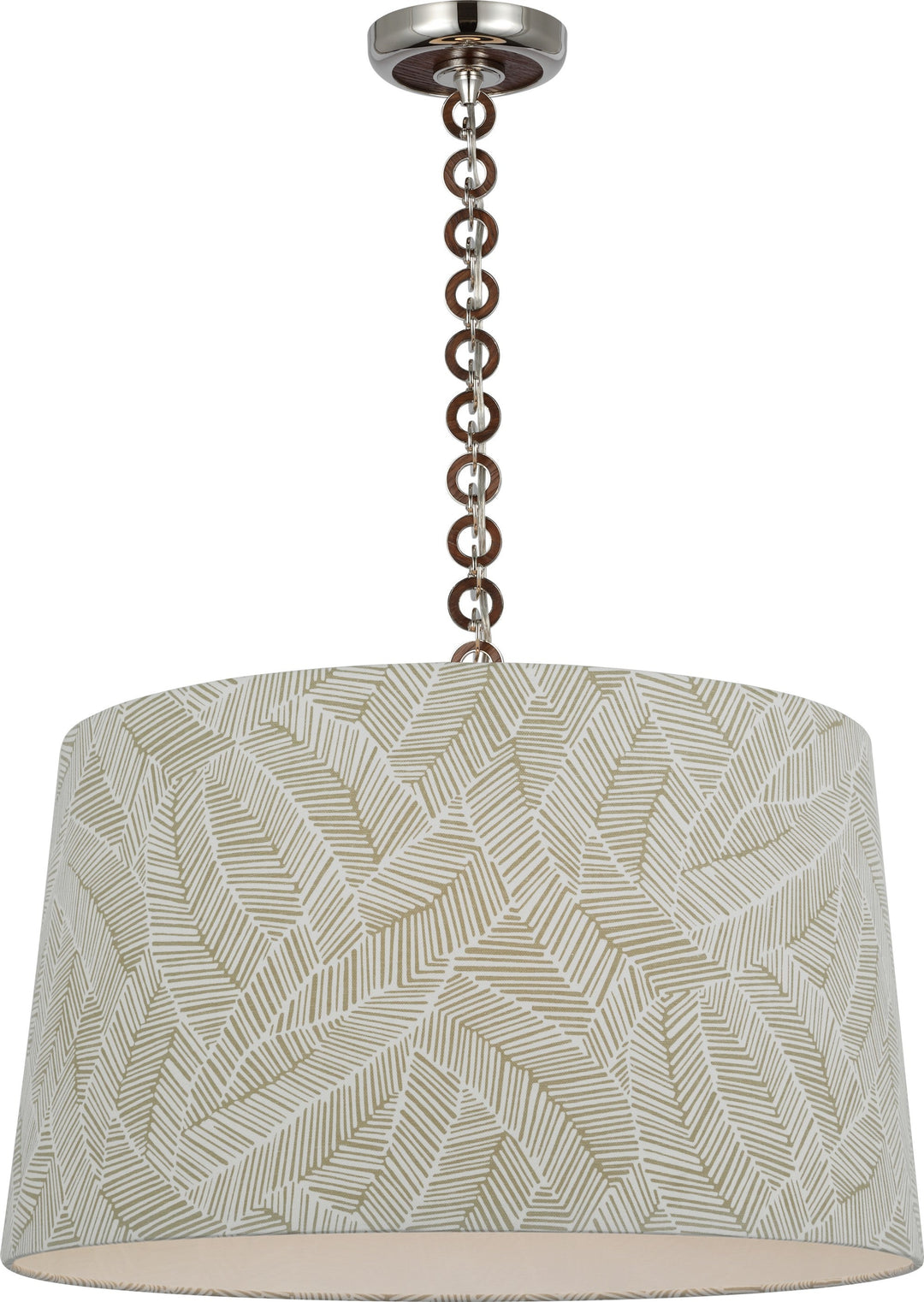 Visual Comfort Signature - SCH 5051PN/NO-145 - LED Pendant - Evelyn - Polished Nickel and Natural Oak