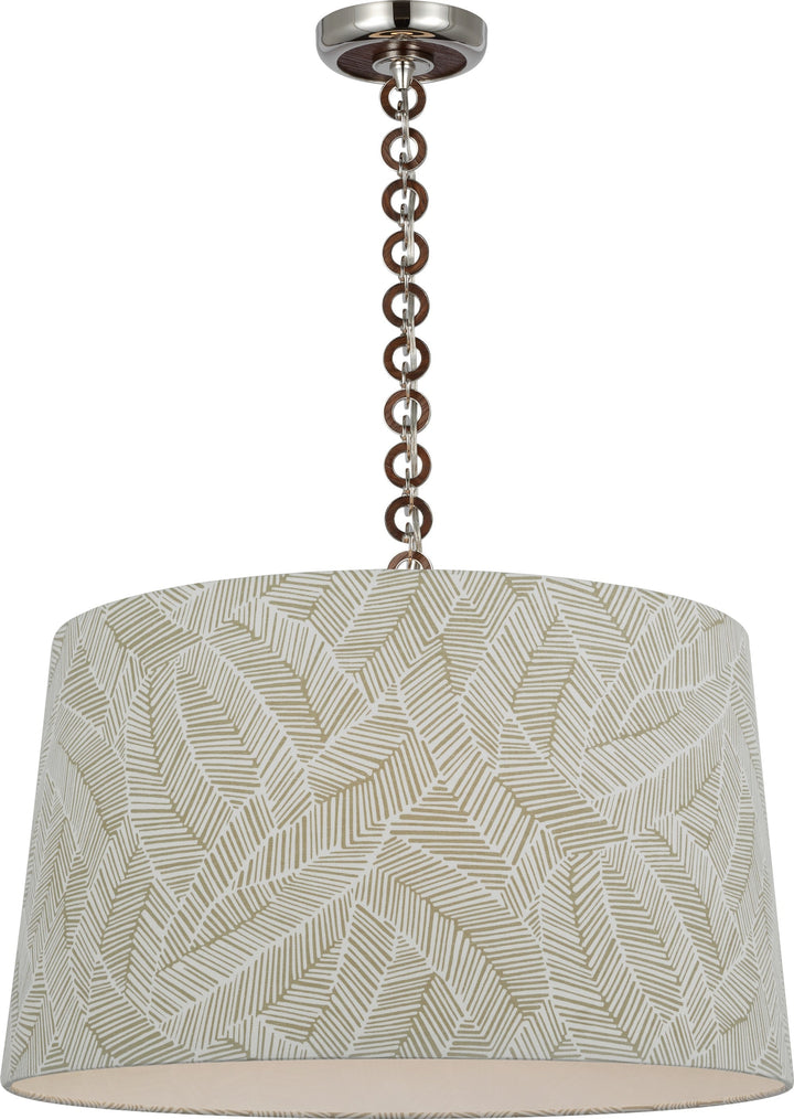 Visual Comfort Signature - SCH 5051PN/NO-145 - LED Pendant - Evelyn - Polished Nickel and Natural Oak