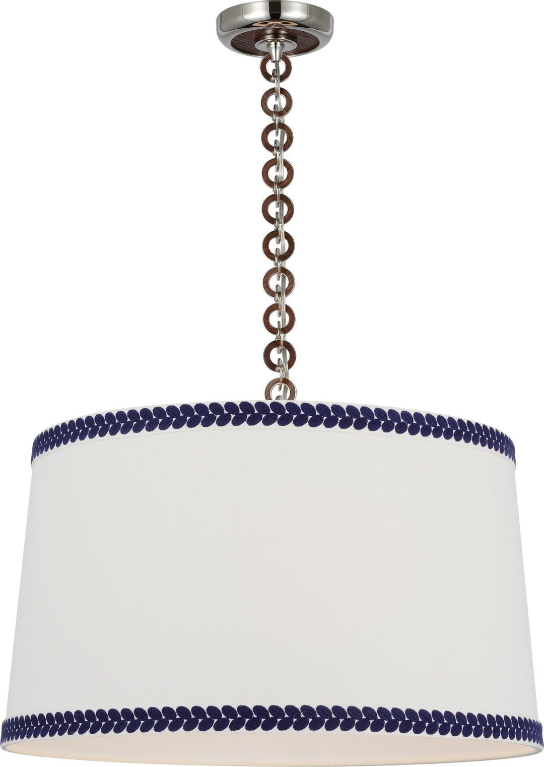 Visual Comfort Signature - SCH 5051PN/NO-405 - LED Pendant - Evelyn - Polished Nickel and Natural Oak