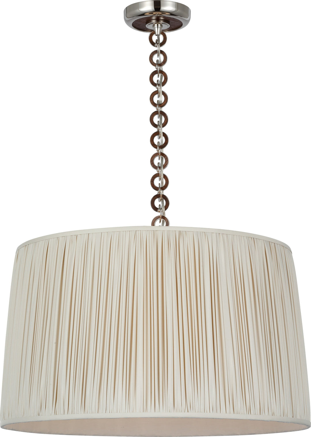 Visual Comfort Signature - SCH 5051PN/NO-452 - LED Pendant - Evelyn - Polished Nickel and Natural Oak
