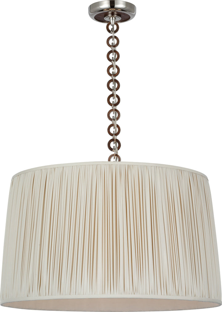 Visual Comfort Signature - SCH 5051PN/NO-452 - LED Pendant - Evelyn - Polished Nickel and Natural Oak