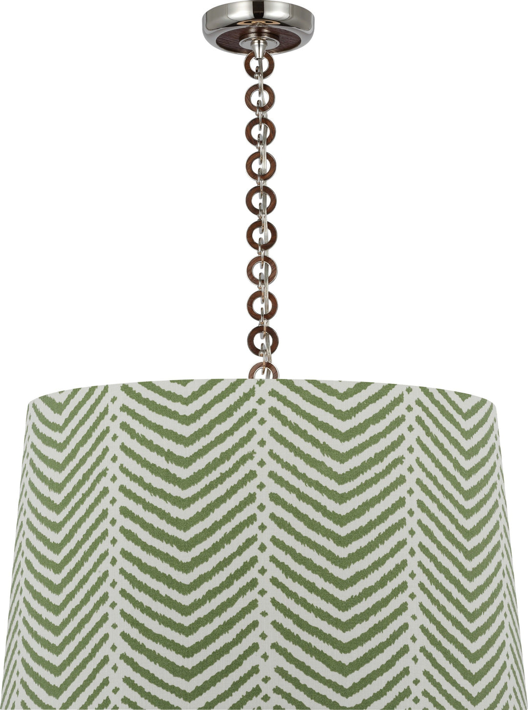 Visual Comfort Signature - SCH 5051PN/NO-470 - LED Pendant - Evelyn - Polished Nickel and Natural Oak