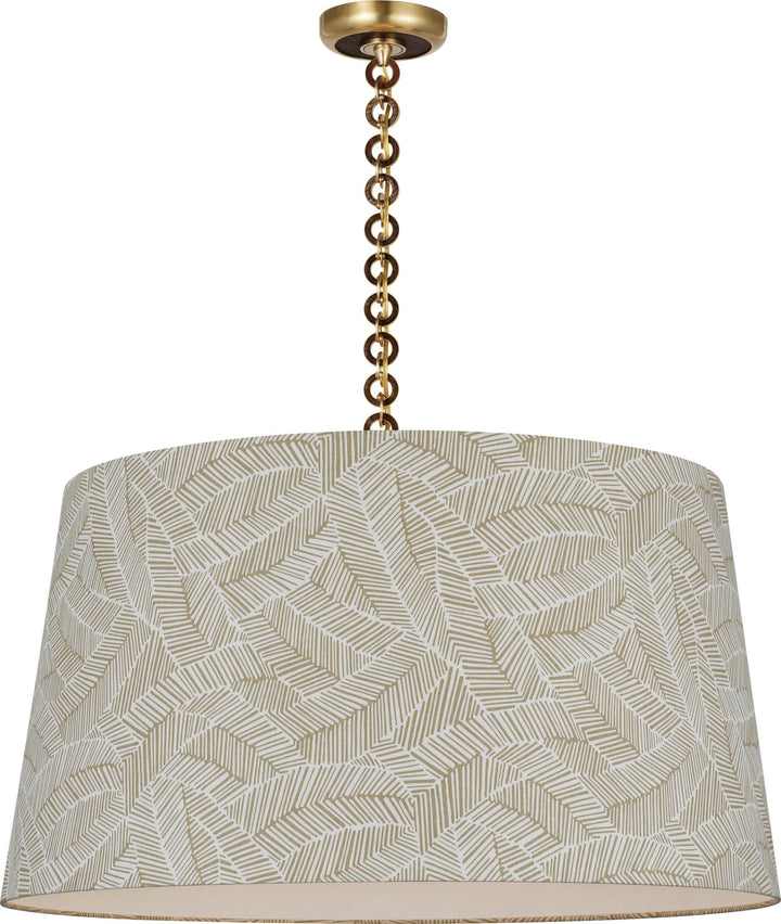 Visual Comfort Signature - SCH 5052HAB/NO-145 - LED Pendant - Evelyn - Hand-Rubbed Antique Brass and Natural Oak