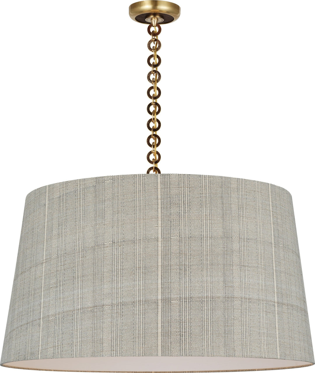 Visual Comfort Signature - SCH 5052HAB/NO-260 - LED Pendant - Evelyn - Hand-Rubbed Antique Brass and Natural Oak