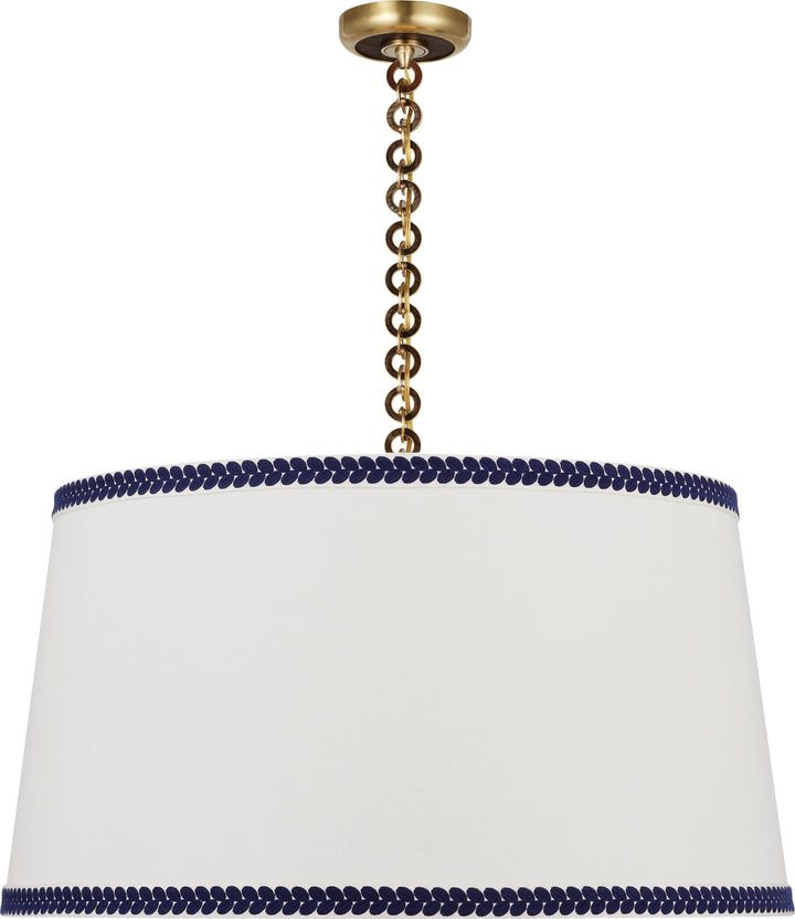 Visual Comfort Signature - SCH 5052HAB/NO-405 - LED Pendant - Evelyn - Hand-Rubbed Antique Brass and Natural Oak