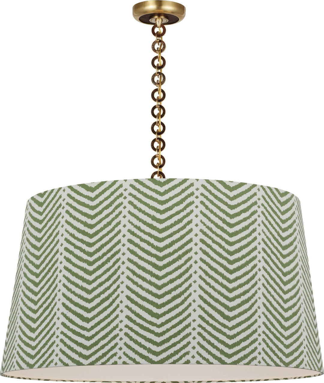 Visual Comfort Signature - SCH 5052HAB/NO-470 - LED Pendant - Evelyn - Hand-Rubbed Antique Brass and Natural Oak