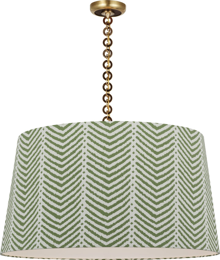Visual Comfort Signature - SCH 5052HAB/NO-470 - LED Pendant - Evelyn - Hand-Rubbed Antique Brass and Natural Oak