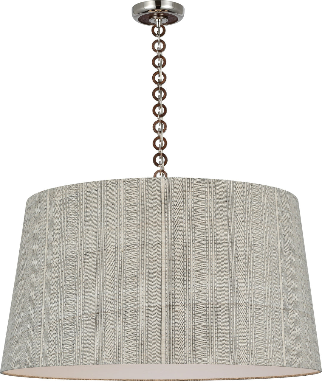Visual Comfort Signature - SCH 5052PN/NO-260 - LED Pendant - Evelyn - Polished Nickel and Natural Oak