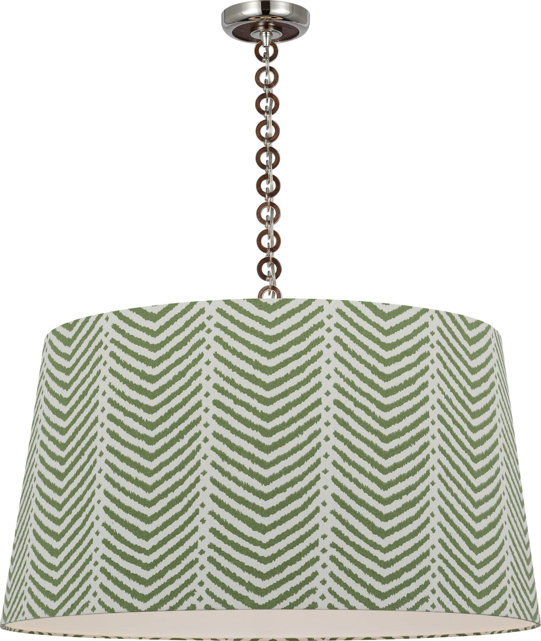 Visual Comfort Signature - SCH 5052PN/NO-470 - LED Pendant - Evelyn - Polished Nickel and Natural Oak