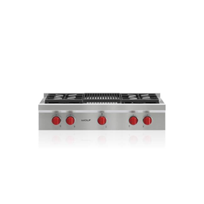 Wolf Sealed Burner Rangetop Burners with Charbroiler