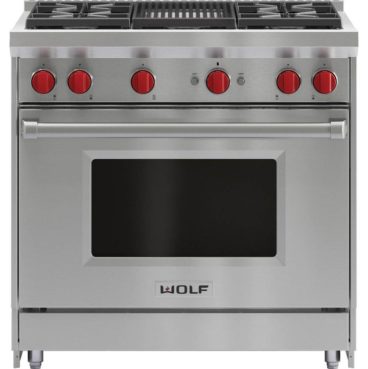 Wolf Gas Range Burners with Charbroiler
