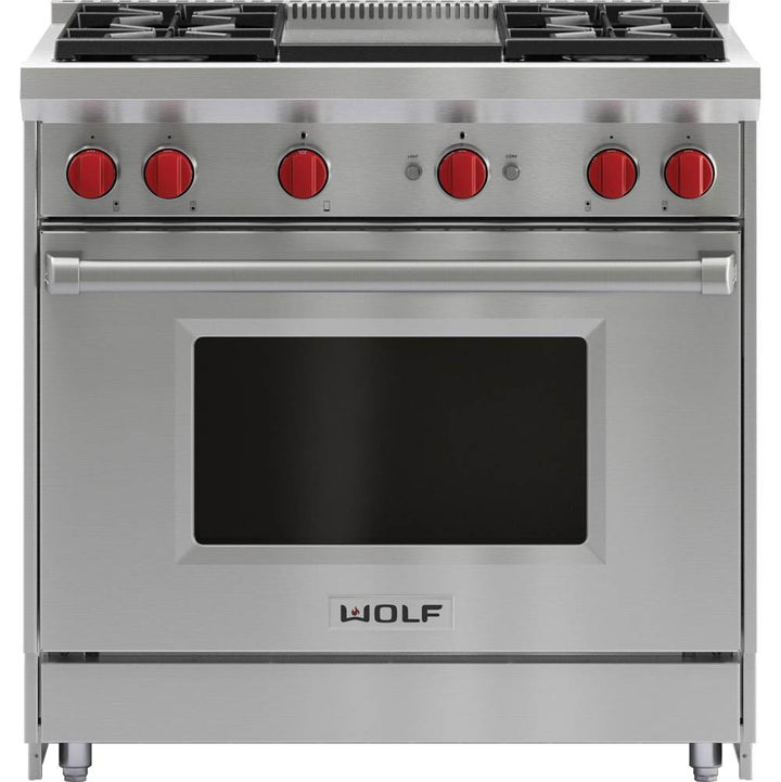 Wolf Gas Range Burners with Griddle