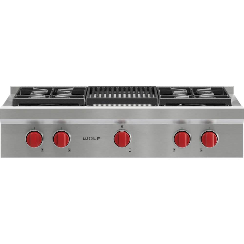 Wolf Sealed Burner Rangetop Burners with Charbroiler