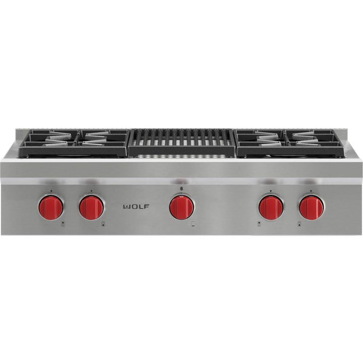 Wolf Sealed Burner Rangetop Burners with Charbroiler