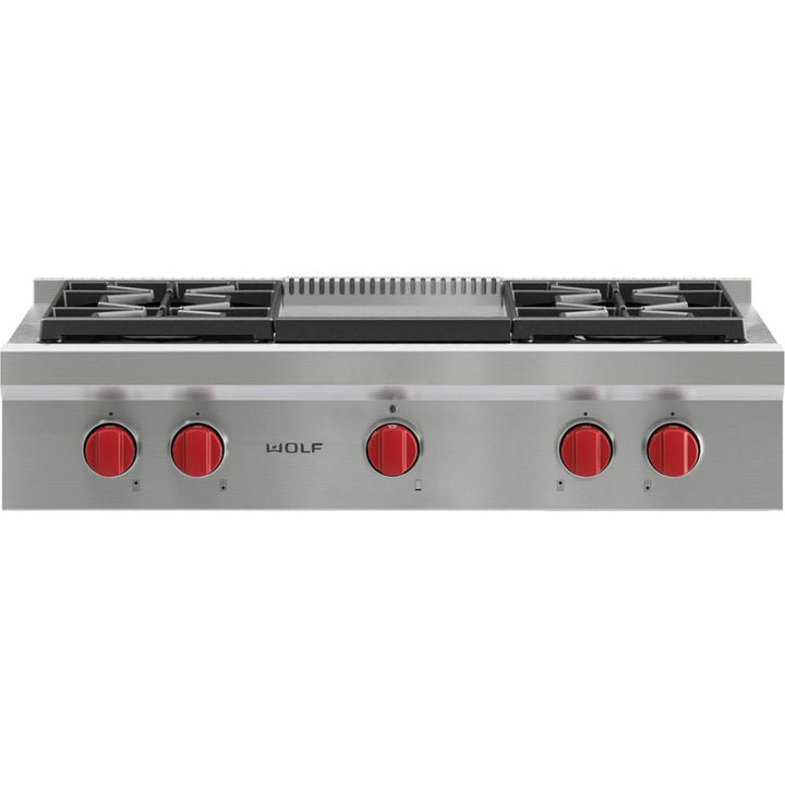 Wolf Sealed Burner Rangetop Burners with Griddle